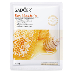 Увлажняющая тканевая маска для лица Plant Mask SADOER Honey Soft Smooth Mask