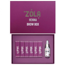 Набор хны мини для бровей Henna Brow Box ZOLA (по 5 г)