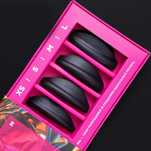 Набор валиков для ламинирования ресниц MIA PRO LASHES "Black" (4 пары) XS/S/M/L)