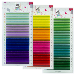 Цветные 4-цветные ресницы Le Maitre "Caprice" (МИКС, 20 линий)