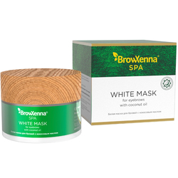 Белая маска для бровей с кокосовым маслом BrowXenna 15 г