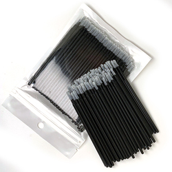 Microbrush (микробраш) в мягкой упаковке с длинным наконечником (черный) LP 100 шт.