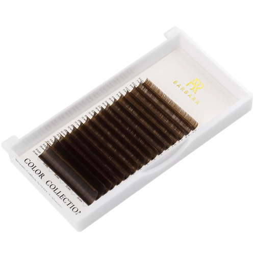 Коричневые ресницы BARBARA "COFFEE" (МИКС, 16 линий)