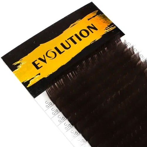Evolution ресницы горький шоколад MIX (20 линий) изгиб C,D