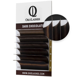 Коричневые ресницы OkoLashes Dark Chocolate (МИКС, 6 линий)
