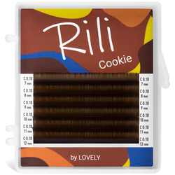 Коричневые ресницы RILI COOKIE (МИКС, 6 линий)