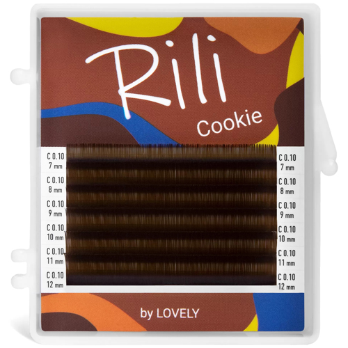 Коричневые ресницы RILI COOKIE (МИКС, 6 линий)