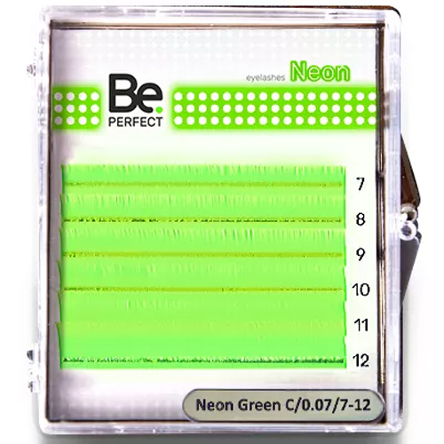 Неоновые ресницы BE PERFECT Neon (МИКС, 6 линий)