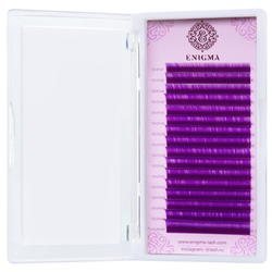 Цветные ресницы Enigma "Purple" (МИКС,16 линий)