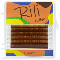 Коричневые ресницы RILI TOFFEE (МИКС, 6 линий)