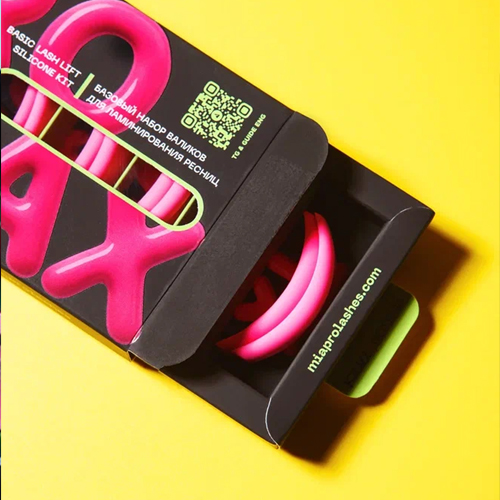 Набор валиков для ламинирования ресниц MIA PRO LASHES pro max (ярко-розовые, 5 пар XS/S/M/L/XL)