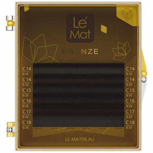 Коричневые ресницы Le Maitre "Bronze" Tiramisu (МИКС, 6 линий)