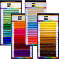 Цветные ресницы OLLURE Color MIX (МИКС, 20 линий)