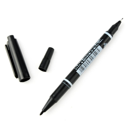 Тату-маркер разметочный двухсторонний черный (0,5 мм + 1 мм)