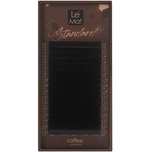 Коричневые ресницы Arabica Le Maitre Standard "Coffee" (16 линий)