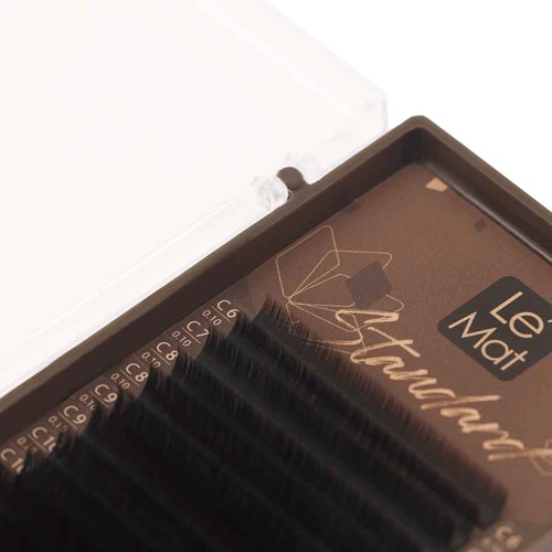Коричневые ресницы Arabica Le Maitre Standard "Coffee" (МИКС, 16 линий)